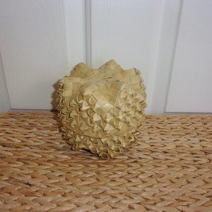 Lidded Straw Stash Basket Star Shaped